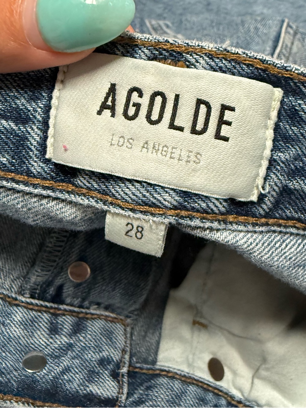 AGOLDE Ren Wide Leg Jeans in Disclosure Light Wash Relaxed Size 28 - Picture 5 of 6
